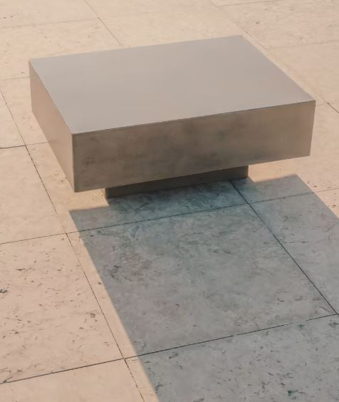 Masa de cafea exterior gri din ciment 60x80 cm Rustella Kave Home