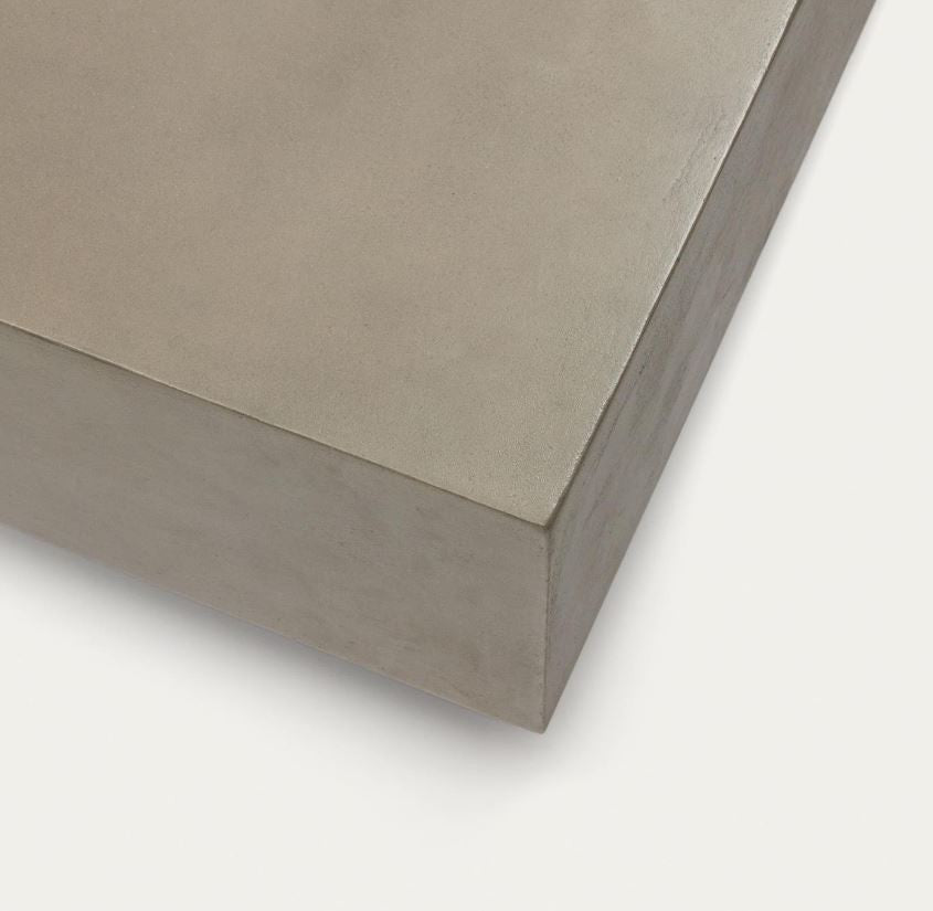 Masa de cafea exterior gri din ciment 60x80 cm Rustella Kave Home