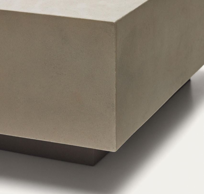 Masa de cafea exterior gri din ciment 60x80 cm Rustella Kave Home