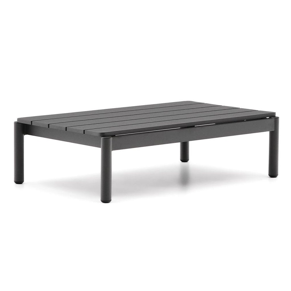 Masa de cafea exterior gri din metal 57x91 cm Sorells Kave Home