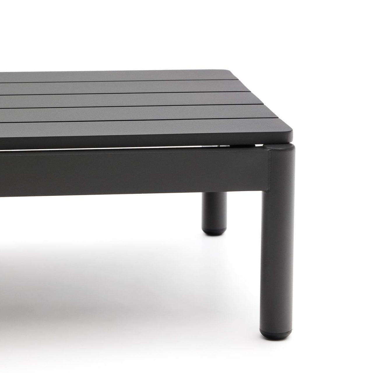Masa de cafea exterior gri din metal 57x91 cm Sorells Kave Home