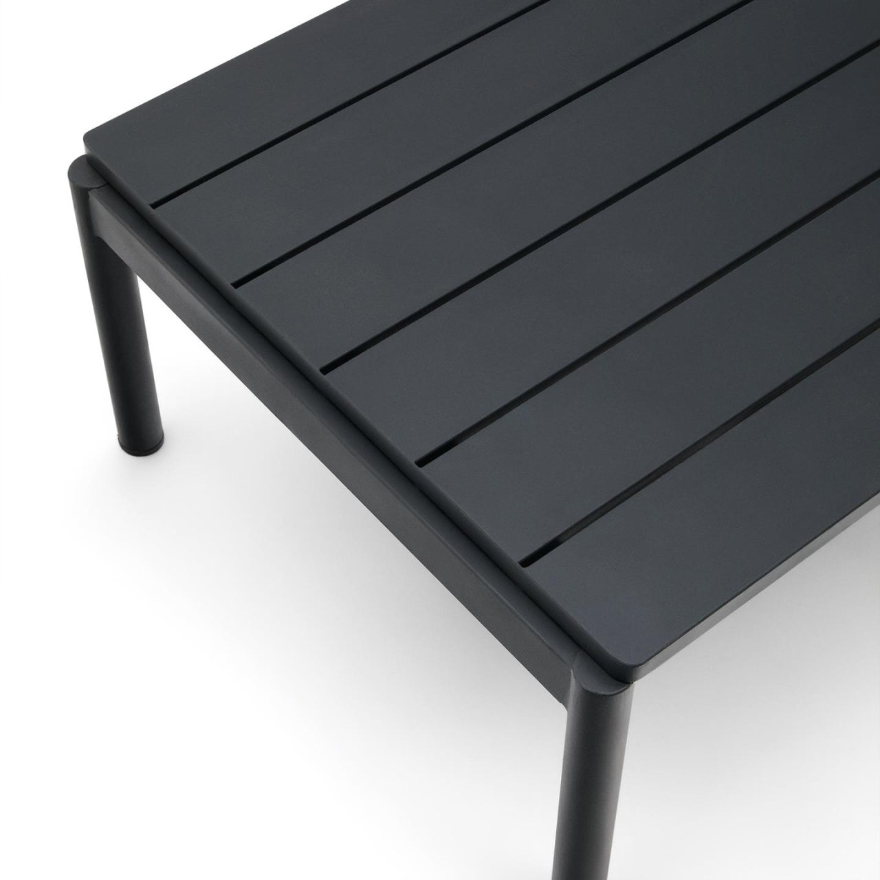 Masa de cafea exterior gri din metal 63x145 cm Sorells Kave Home