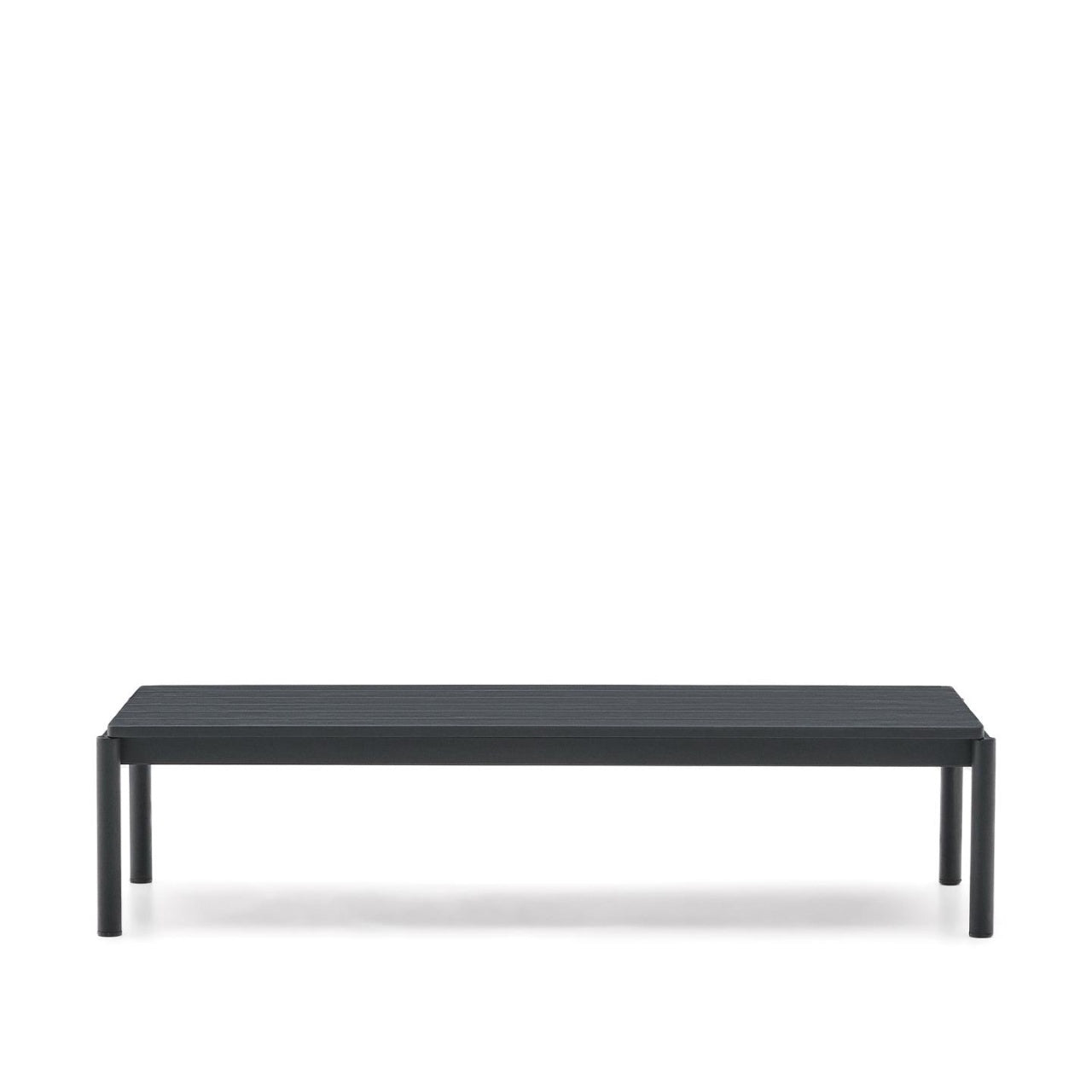 Masa de cafea exterior gri din metal 63x145 cm Sorells Kave Home