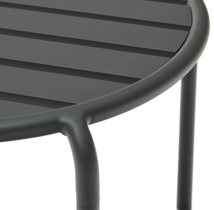 Masa de cafea exterior gri din metal 68 cm Joncols Kave Home