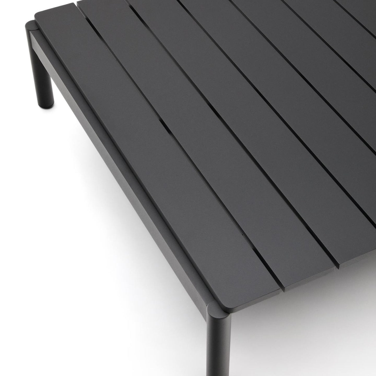 Masa de cafea exterior gri din metal 84x91 cm Sorells Kave Home