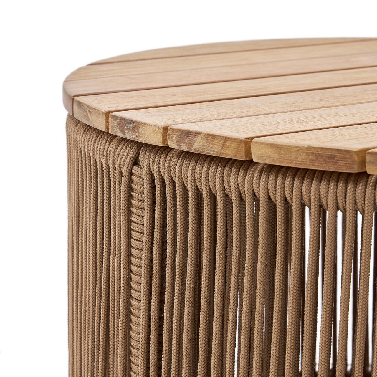 Masa de cafea exterior maro/bej din lemn 60 cm Dandara Kave Home
