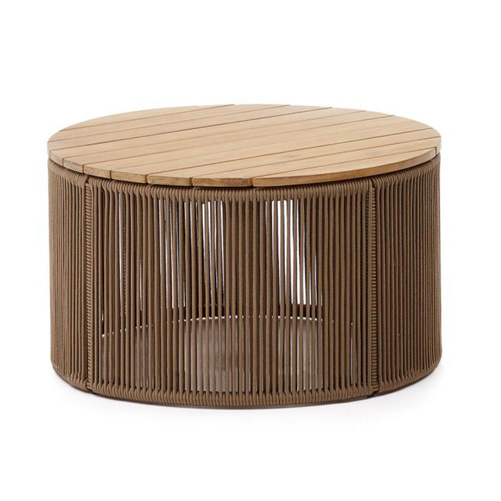Masa de cafea exterior maro/bej din lemn 70 cm Dandara Kave Home
