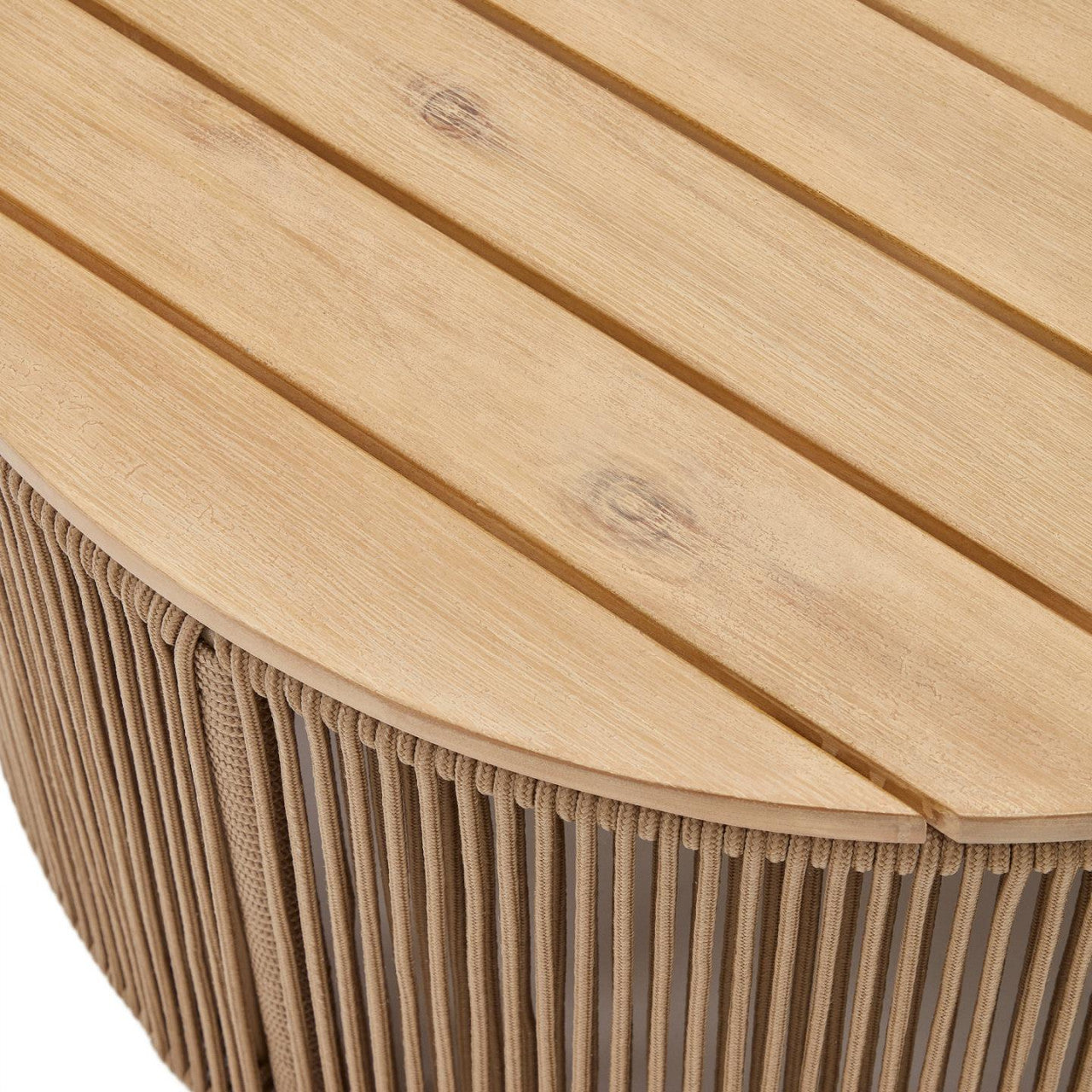 Masa de cafea exterior maro/bej din lemn 70 cm Dandara Kave Home