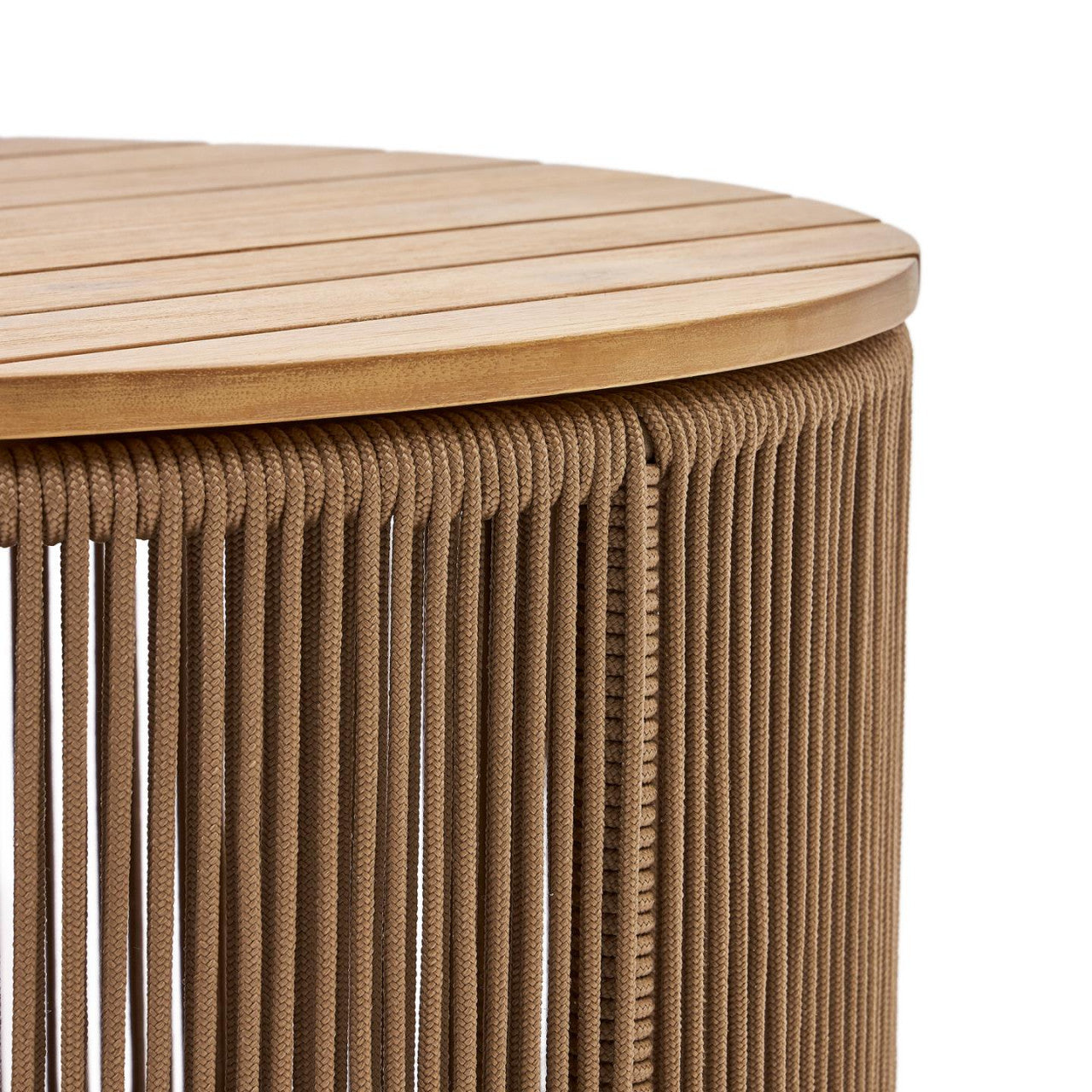 Masa de cafea exterior maro/bej din lemn 70 cm Dandara Kave Home