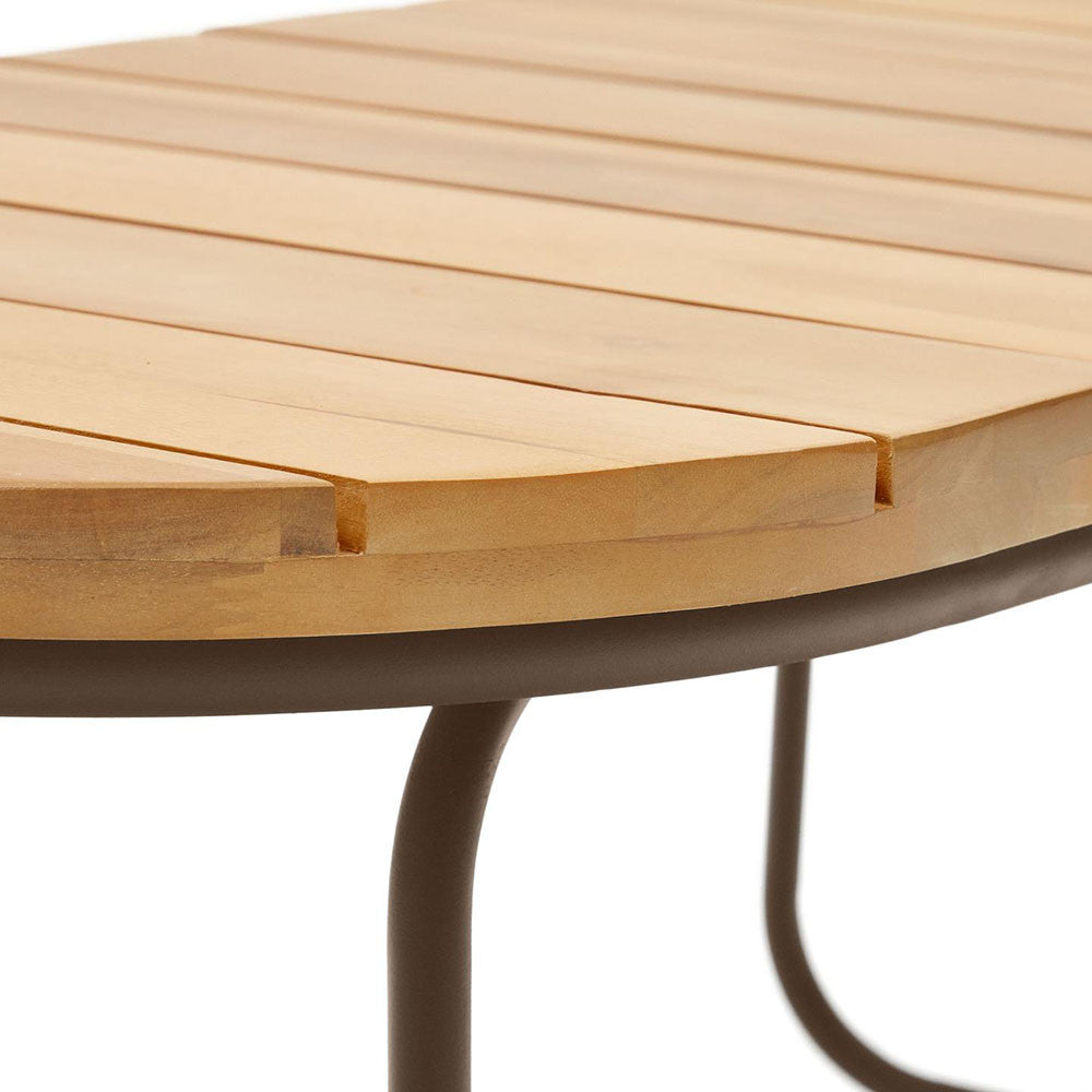 Masa de cafea exterior maro din lemn 50x100 cm Salguer Kave Home