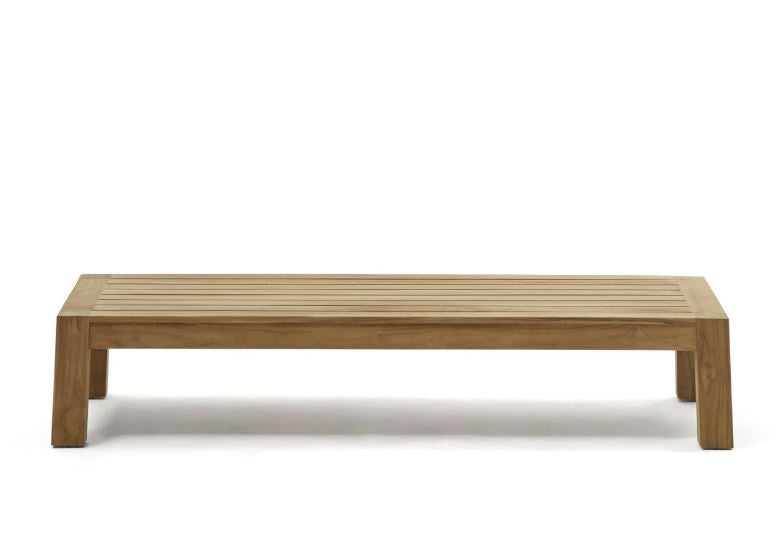 Masa de cafea exterior maro din lemn 71x153 cm Forcanera Kave Home