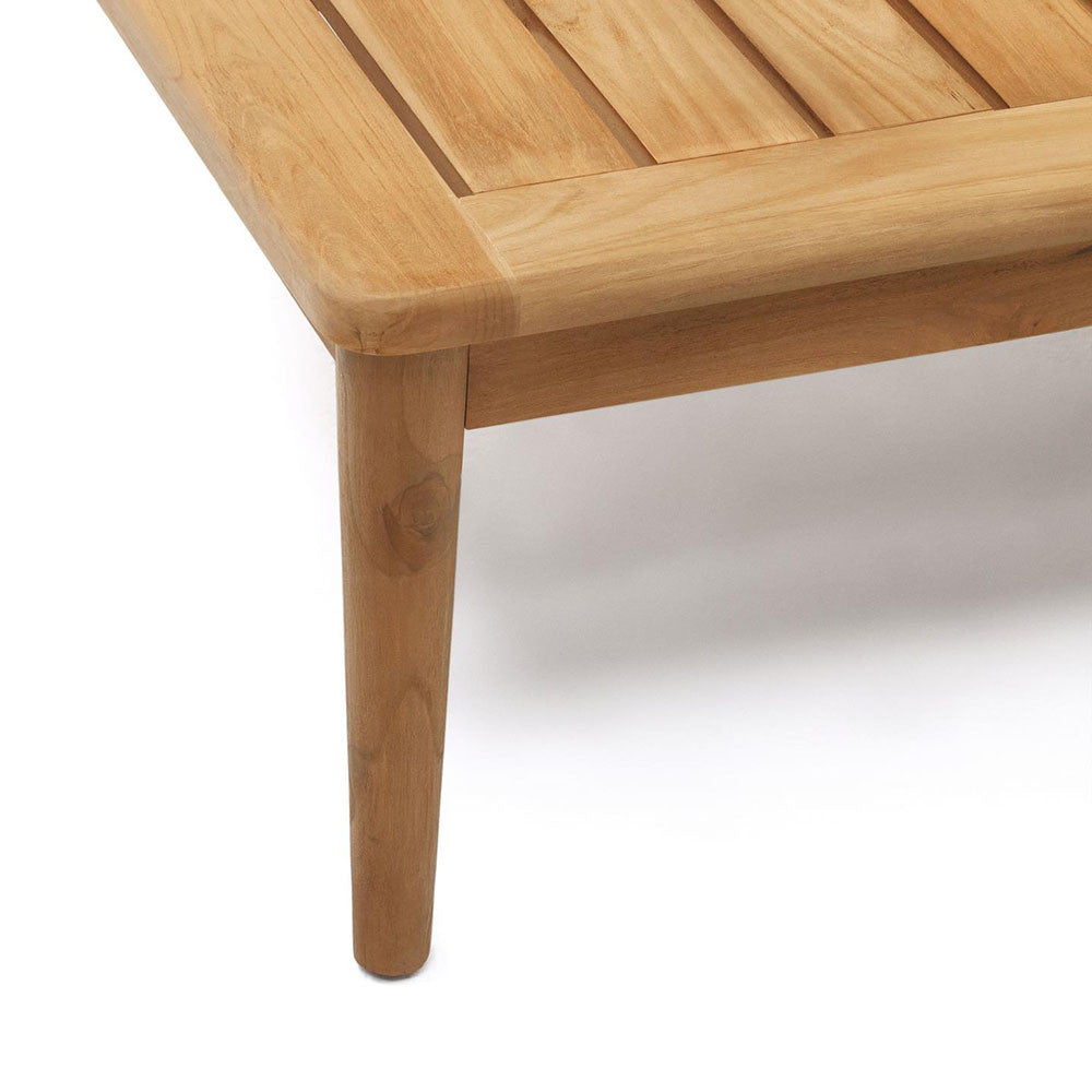Masa de cafea exterior maro din lemn 80x80 cm Portitxol Kave Home