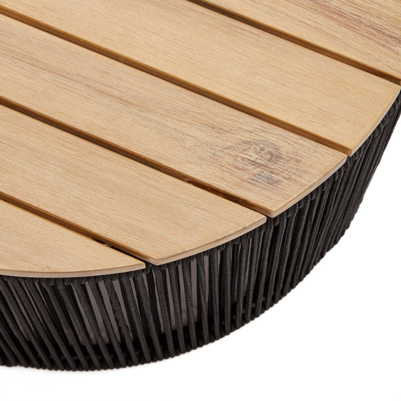 Masa de cafea exterior maro/neagra din lemn 60 cm Dandara Kave Home