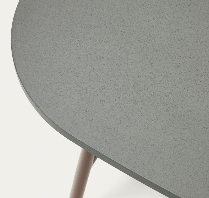 Masa de cafea exterior mov din metal si lemn 60 cm Bramant Kave Home
