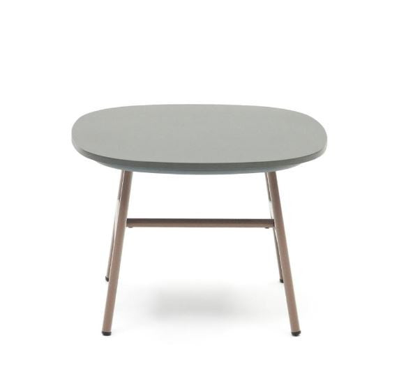Masa de cafea exterior mov din metal si lemn 60 cm Bramant Kave Home