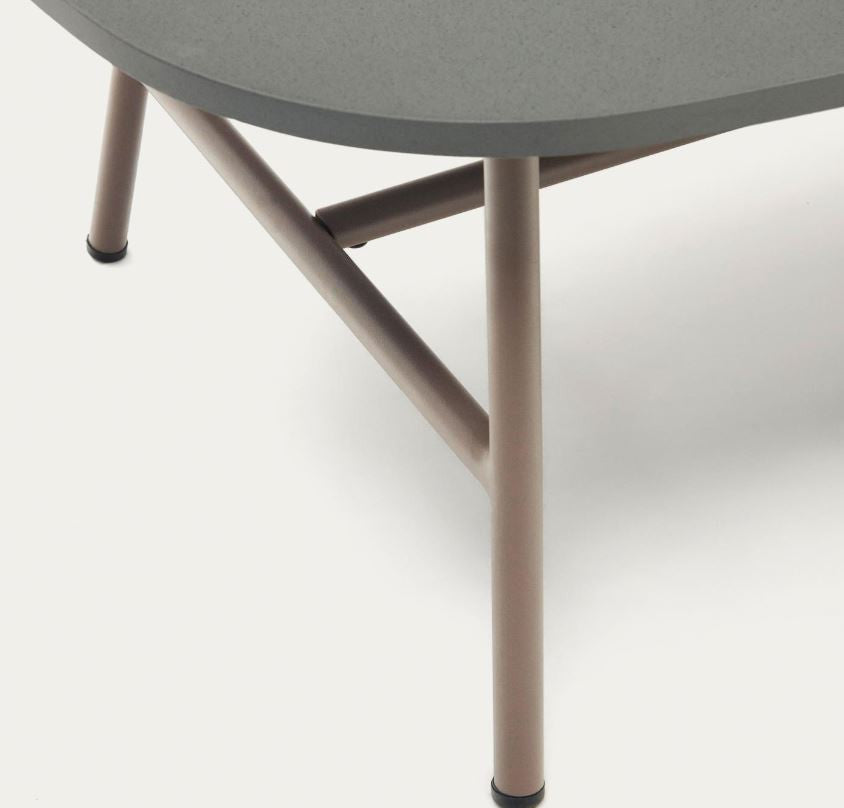 Masa de cafea exterior mov din metal si lemn 60 cm Bramant Kave Home