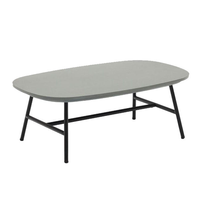 Masa de cafea exterior neagra din metal 60x100 cm Bramant Kave Home