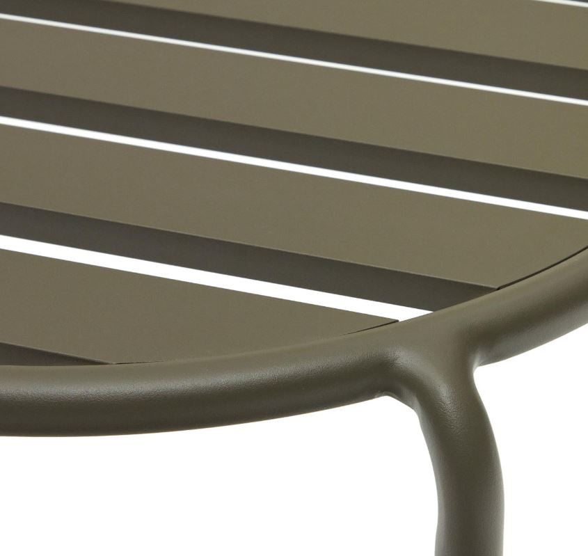 Masa de cafea exterior verde din metal 68 cm Joncols Kave Home