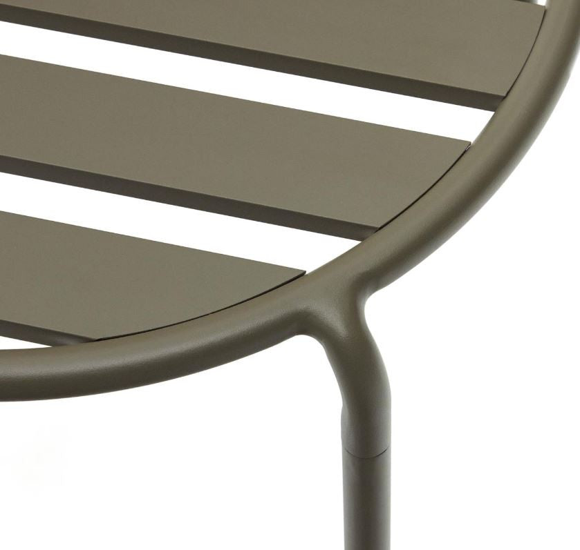 Masa de cafea exterior verde din metal 68 cm Joncols Kave Home