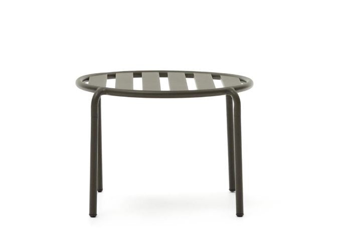 Masa de cafea exterior verde din metal 68 cm Joncols Kave Home
