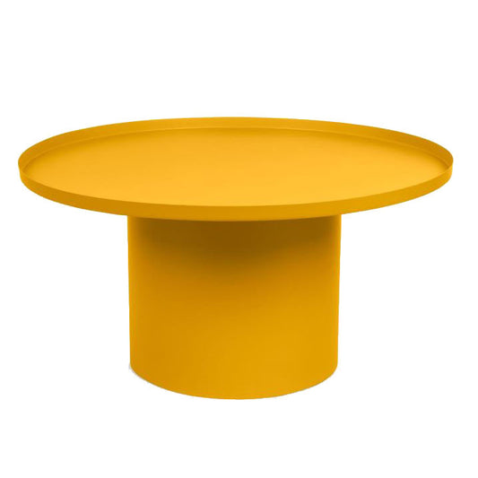 Masa de cafea galbena din metal 72 cm Fleksa Kave Home