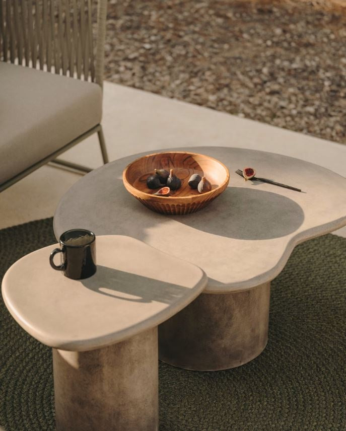 Masa de cafea gri din ciment 77x83 cm Macarella Kave Home