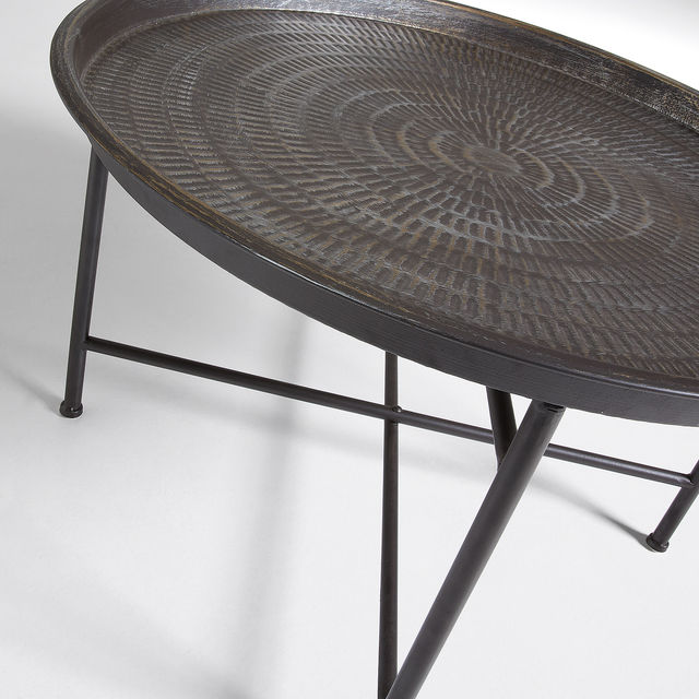 Masa de cafea gri din metal 65 cm Dalinea Kave Home