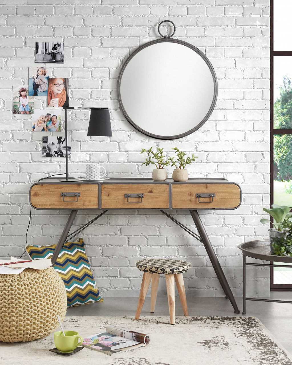 Masa de cafea gri din metal 65 cm Dalinea Kave Home
