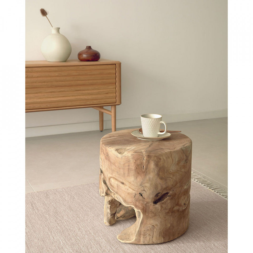 Masa de cafea maro din lemn 35 cm Tropicana Kave Home