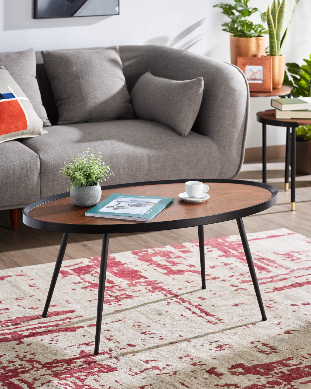 Masa de cafea maro din lemn 56x102 cm Kinsley Kave Home
