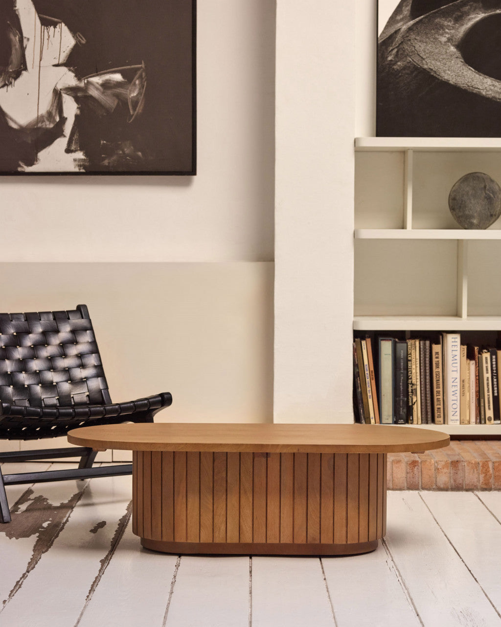 Masa de cafea maro din lemn 60x120 cm Licia Kave Home