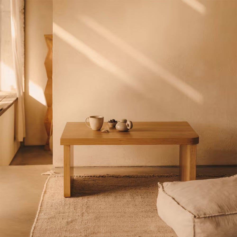 Masa de cafea maro din lemn 62x89 cm Oaq Kave Home