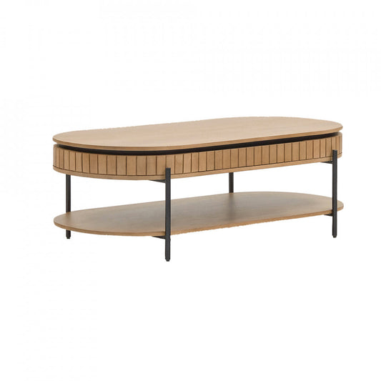 Masa de cafea maro din lemn 65x130 cm Licia Kave Home
