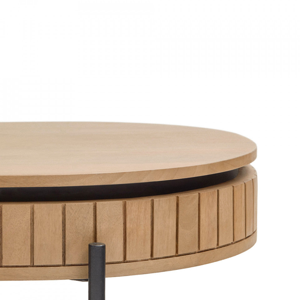 Masa de cafea maro din lemn 65x130 cm Licia Kave Home
