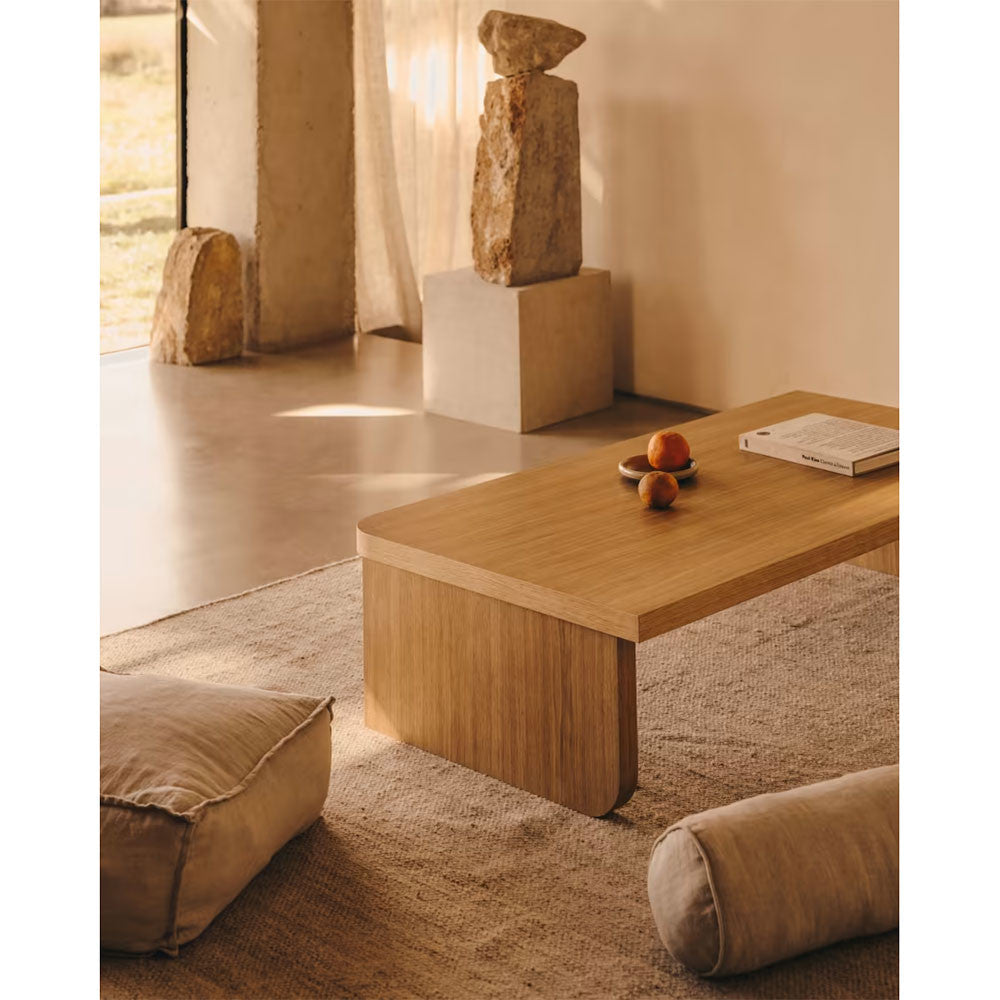 Masa de cafea maro din lemn 75x140 cm Oaq Kave Home