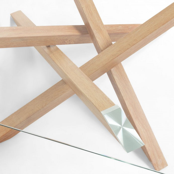 Masa de cafea maro din metal 90x90 cm Kamido Kave Home