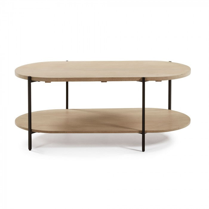 Masa de cafea maro/neagra din lemn 55x110 cm Palmia Kave Home