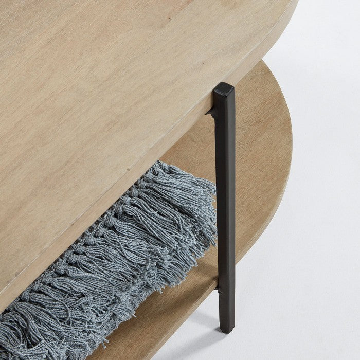 Masa de cafea maro/neagra din lemn 55x110 cm Palmia Kave Home