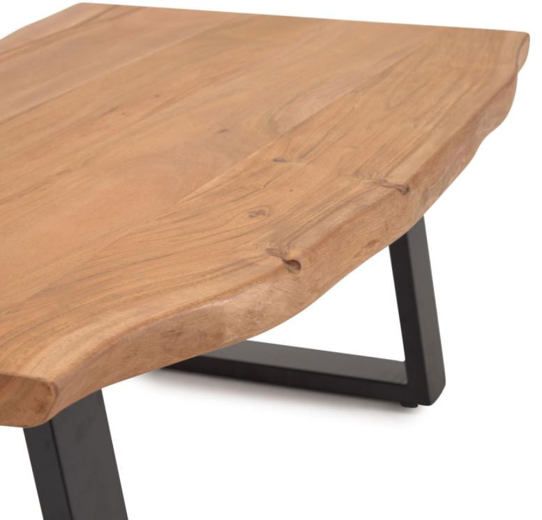 Masa de cafea maro/neagra din lemn 65x115 cm Alaia Kave Home