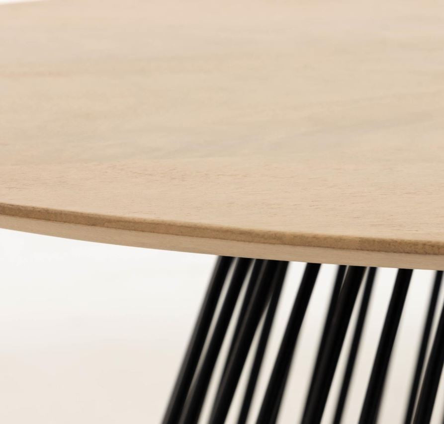 Masa de cafea maro/neagra din lemn 65x120 cm Leska Kave Home