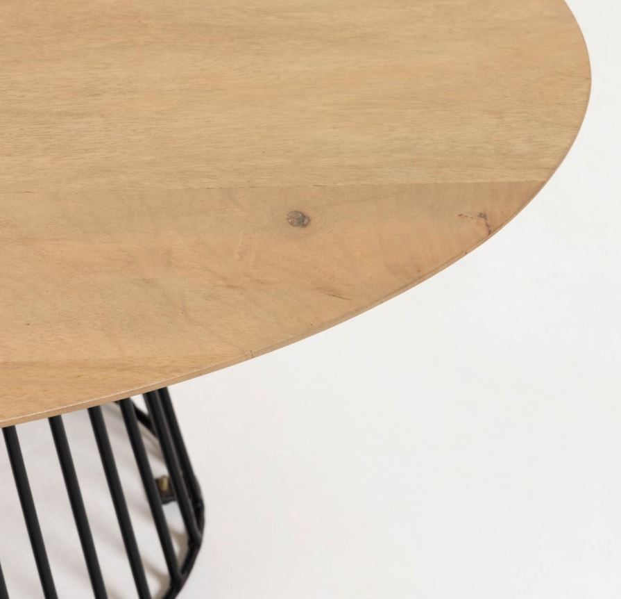 Masa de cafea maro/neagra din lemn 65x120 cm Leska Kave Home