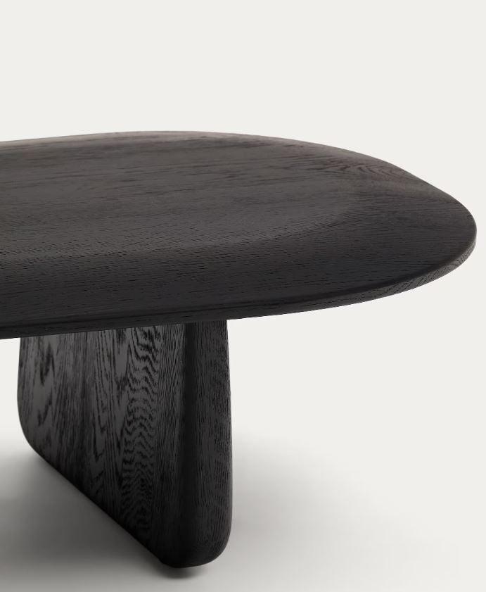 Masa de cafea neagra din lemn 64x146 cm Pirita Kave Home