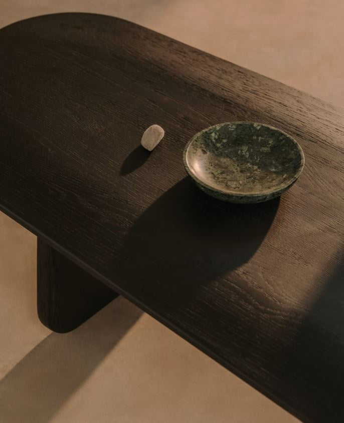 Masa de cafea neagra din lemn 64x146 cm Pirita Kave Home