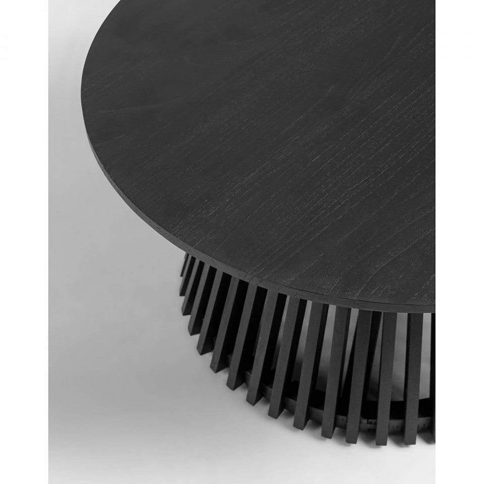 Masa de cafea neagra din lemn 80 cm Jeanette Kave Home