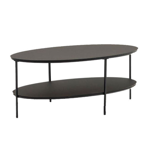 Masa de cafea neagra din metal 65x110 cm Fideia Kave Home