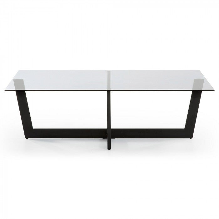 Masa de cafea neagra din metal 70x120 cm Plam Kave Home