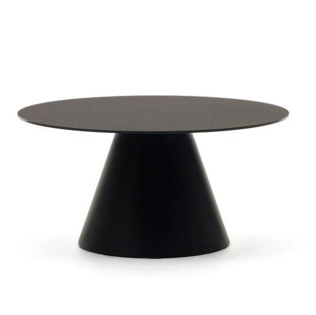 Masa de cafea neagra din metal 80 cm Wilshire Kave Home