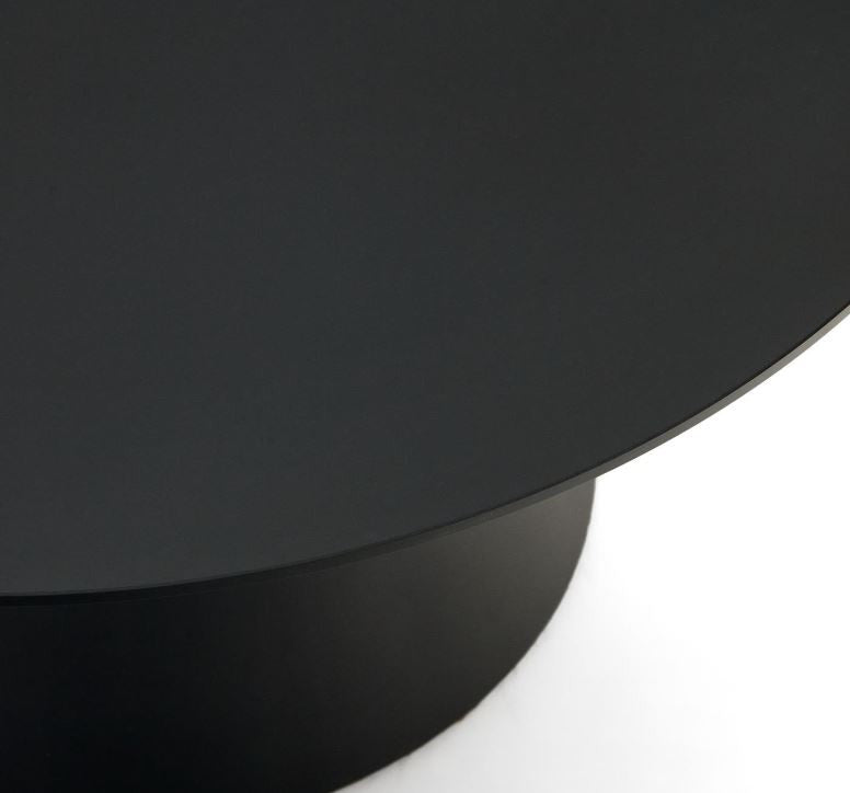 Masa de cafea neagra din metal 80 cm Wilshire Kave Home