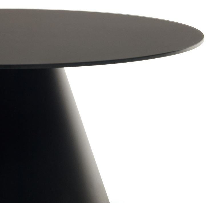 Masa de cafea neagra din metal 80 cm Wilshire Kave Home