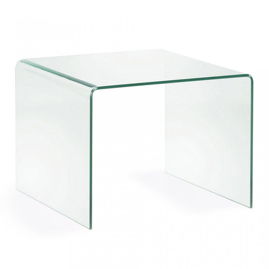 Masa de cafea transparenta din sticla 60x60 cm Burano Kave Home
